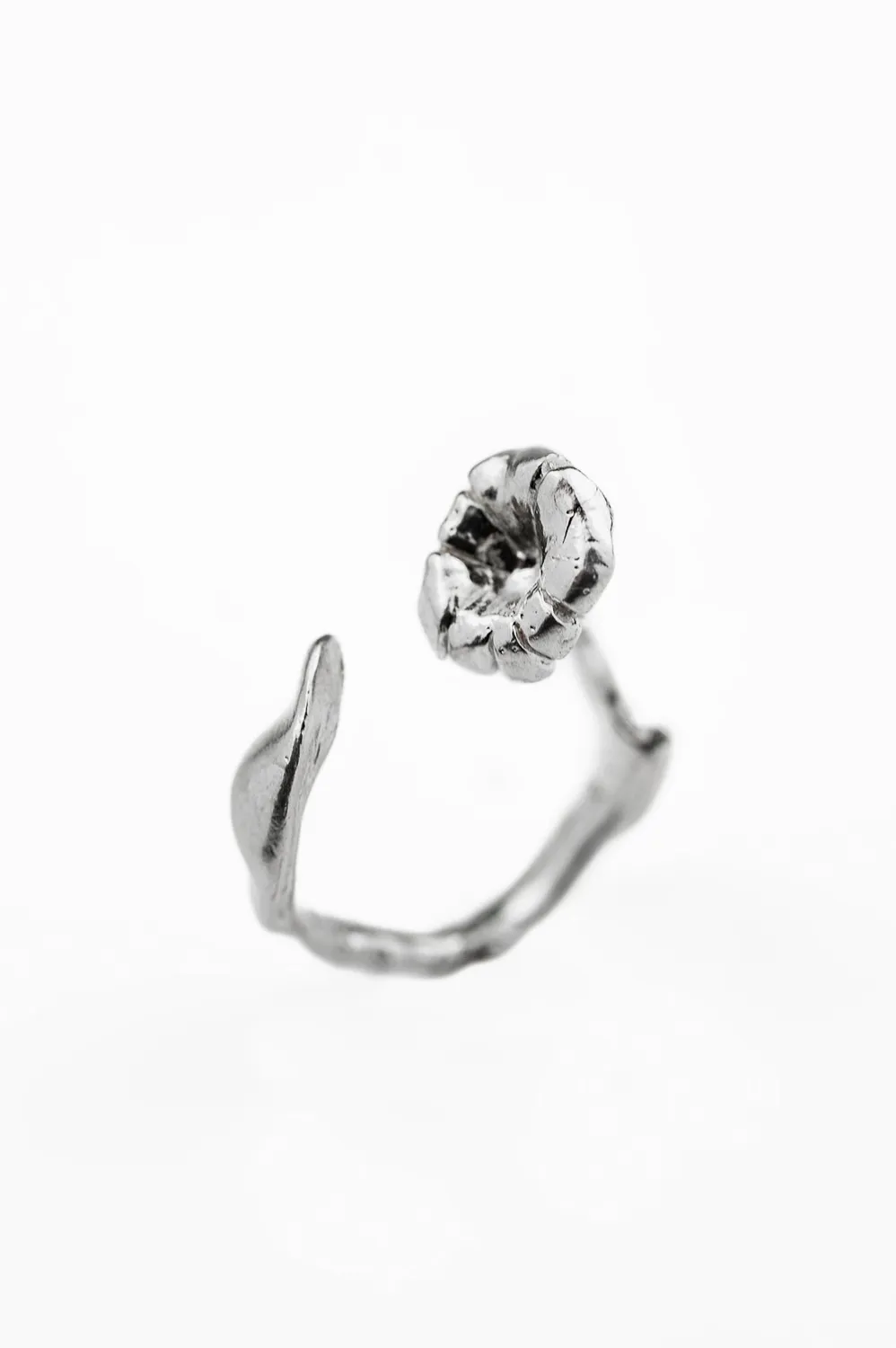 Flor Rubaja Flowers Earth anello regolabile argento