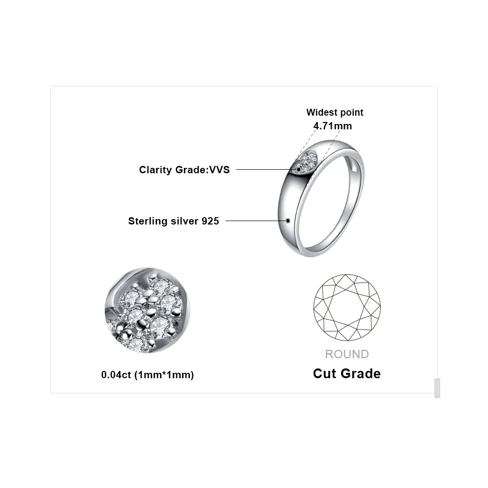 JewelryPalace Amore Cuore anello zirconia misura 14.5