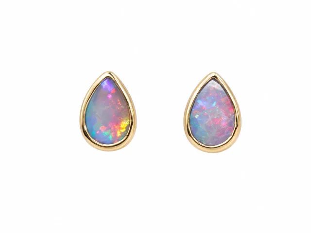 Victoria Jane Ethereal orecchini oro opale a lobo