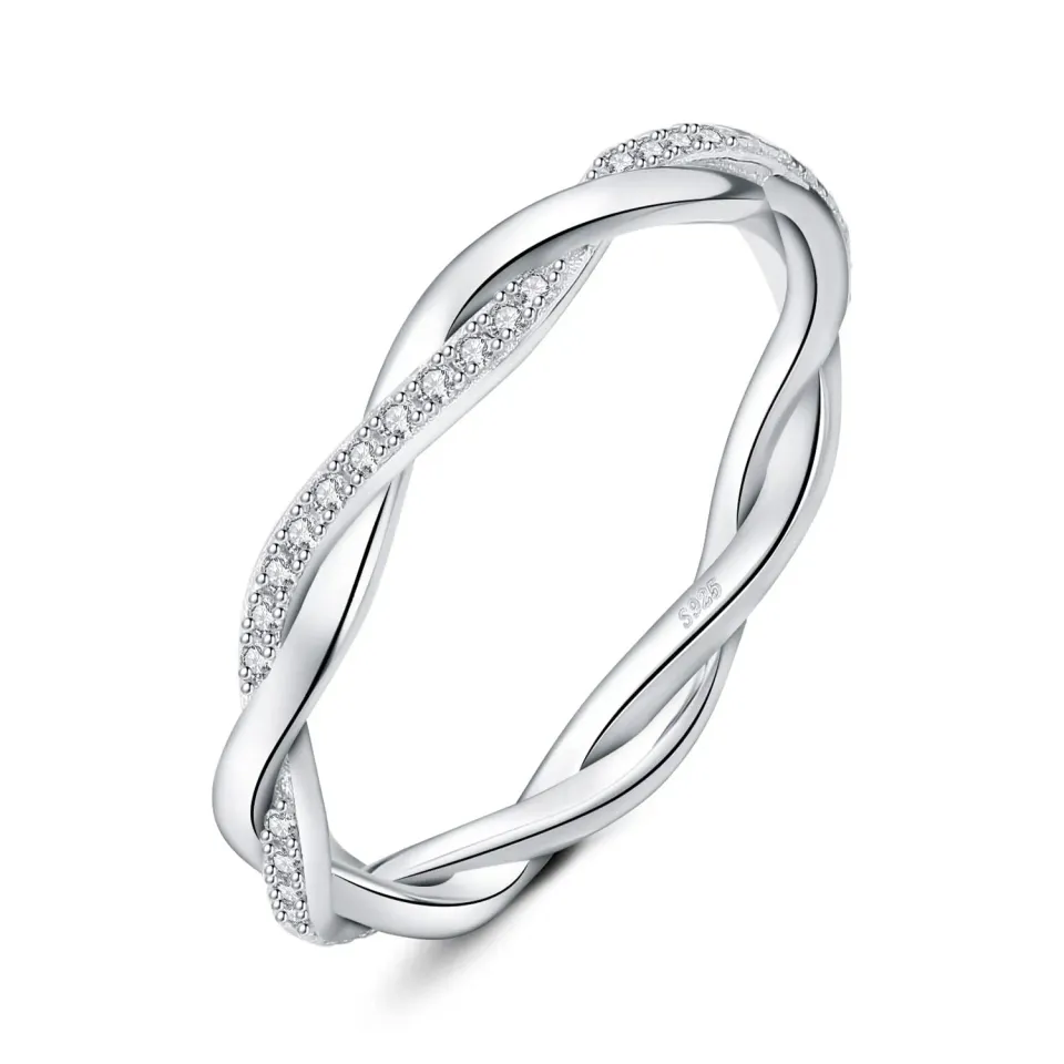JewelryPalace Corda Infinito anello argento zirconia