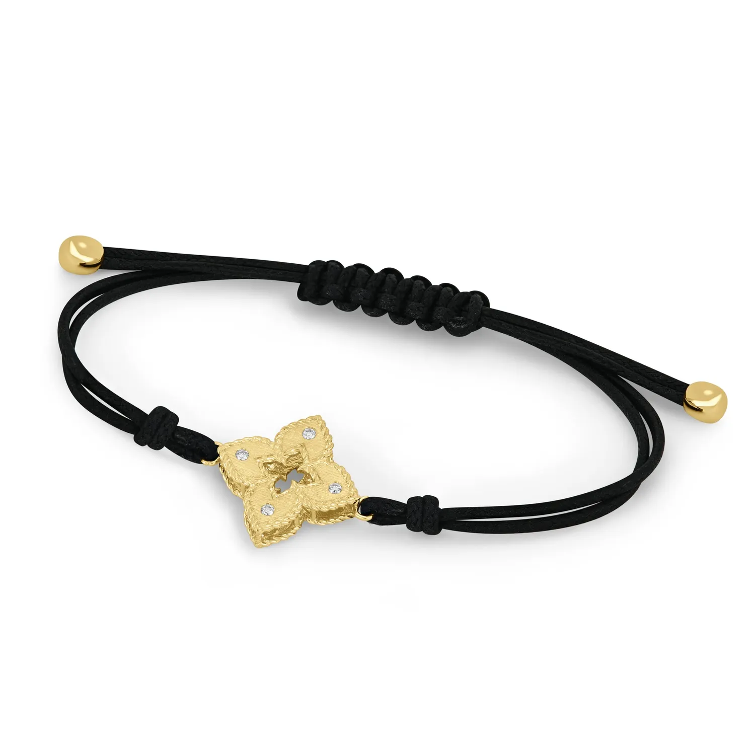 Roberto Coin Venetian Princess bracciale oro diamanti cordino