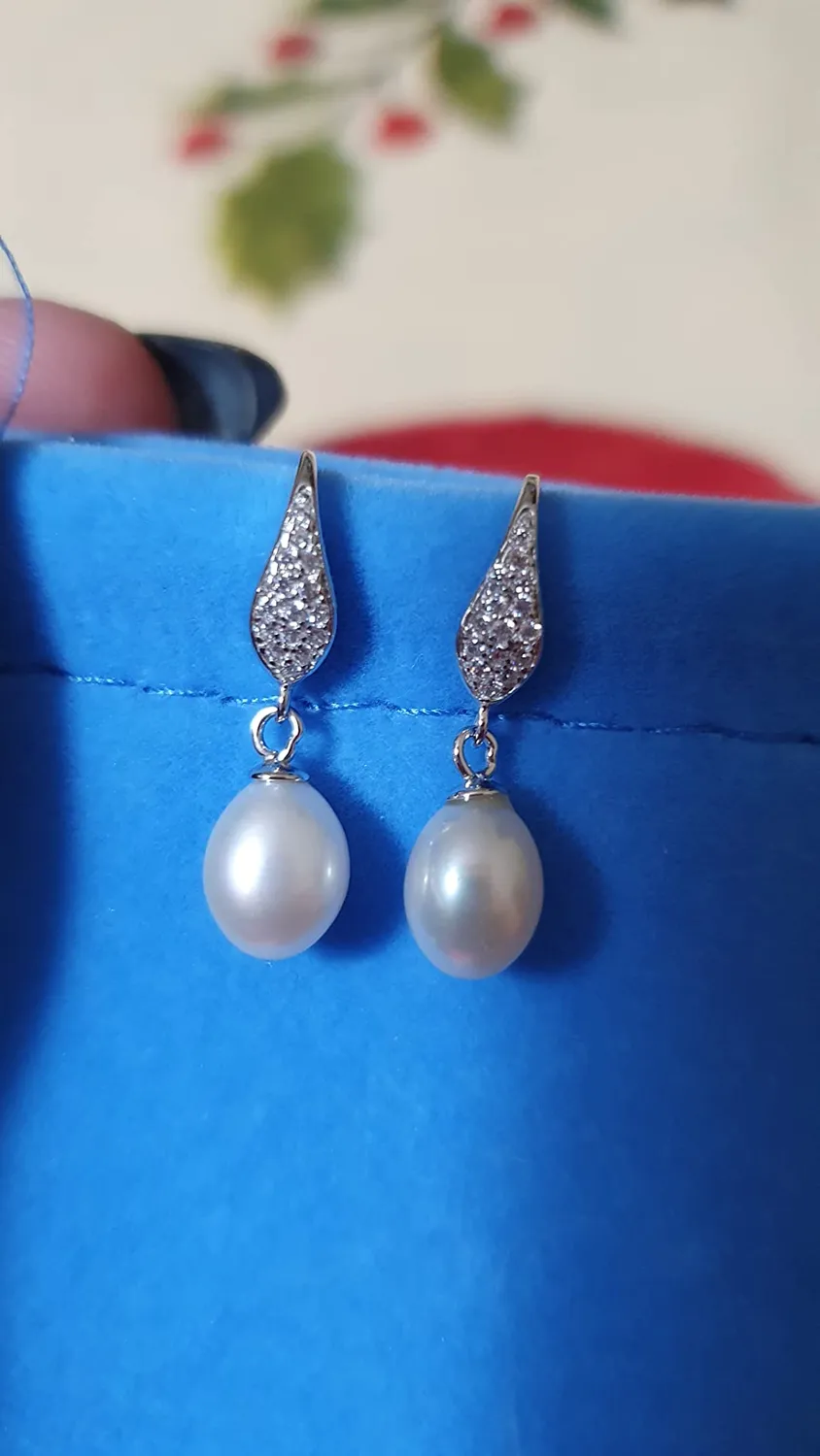 JewelryPalace Perle Acqua Dolce Orecchini Bottone Argento 6-10mm
