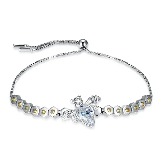 JewelryPalace Ape 1.5ct bracciale argento zirconia gialla