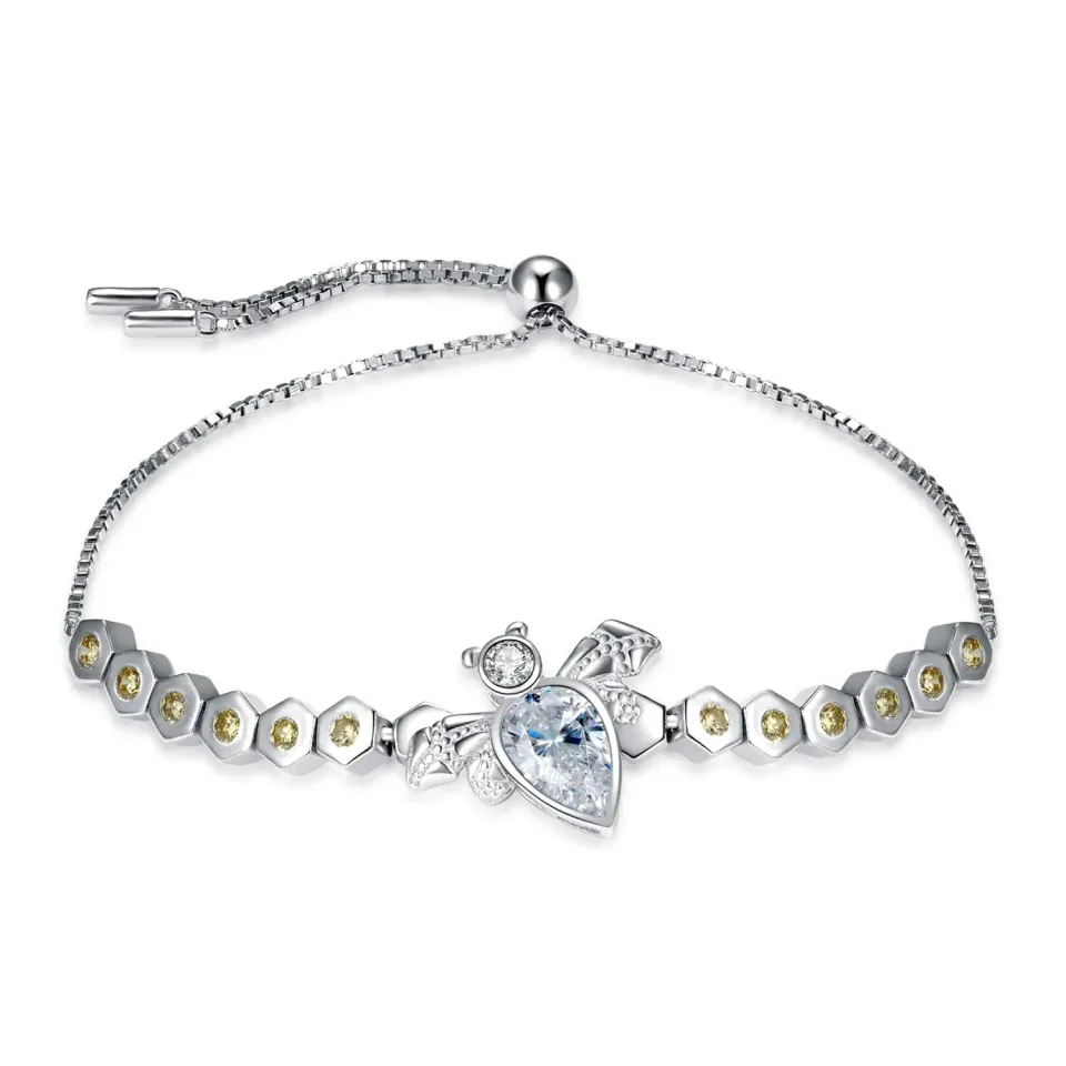 JewelryPalace Ape 1.5ct bracciale argento zirconia gialla