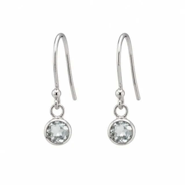 Victoria Jane Aquamarine orecchini argento goccia azzurra