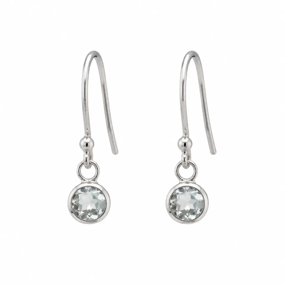 Victoria Jane Aquamarine orecchini argento goccia azzurra