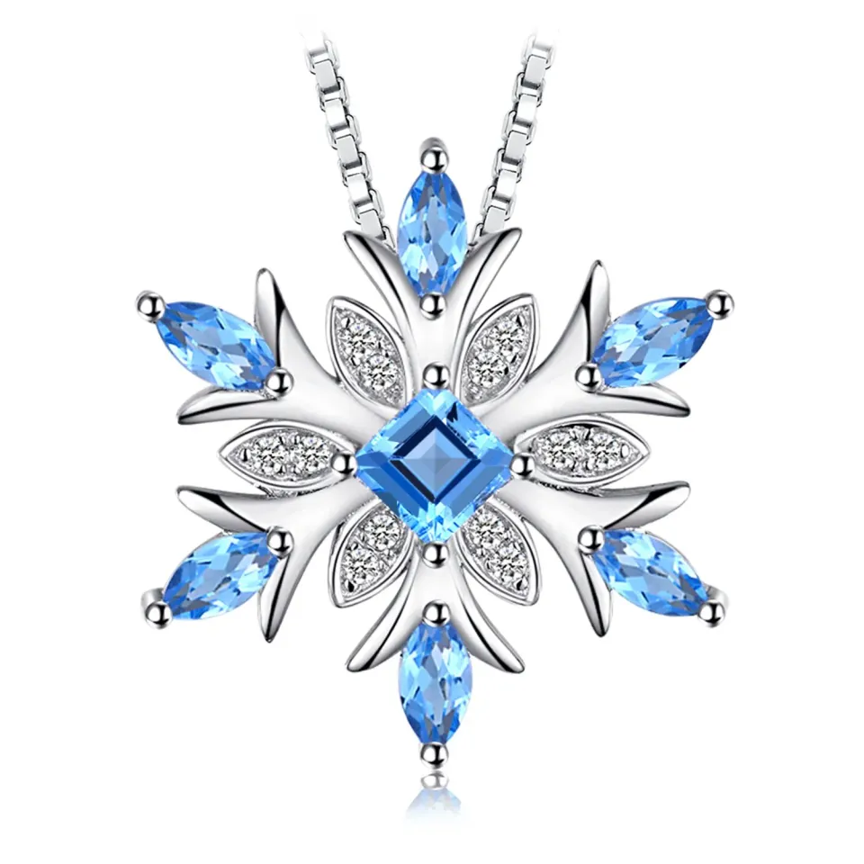 JewelryPalace Fiocco di Neve collana topazio argento 45cm