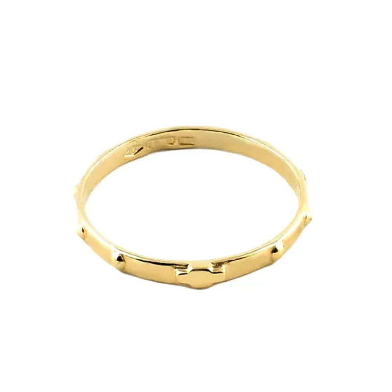 Gioielli Celiento Rosario anello oro giallo unisex