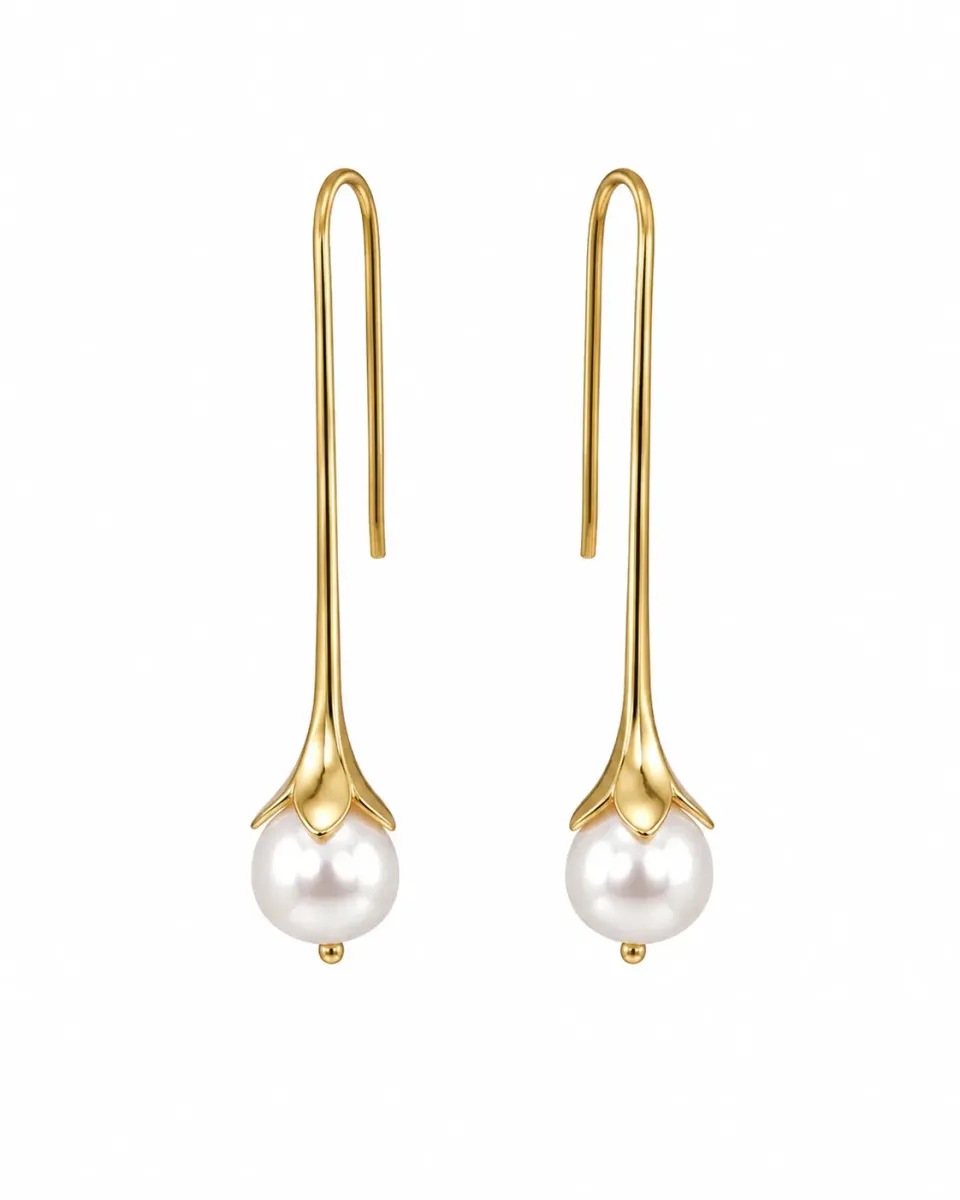 Victoria Jane Pearl Drop orecchini perle oro 18ct pendenti