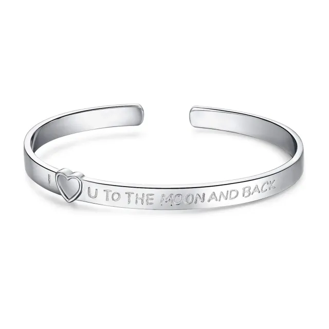JewelryPalace I Love U To The Moon bracciale argento