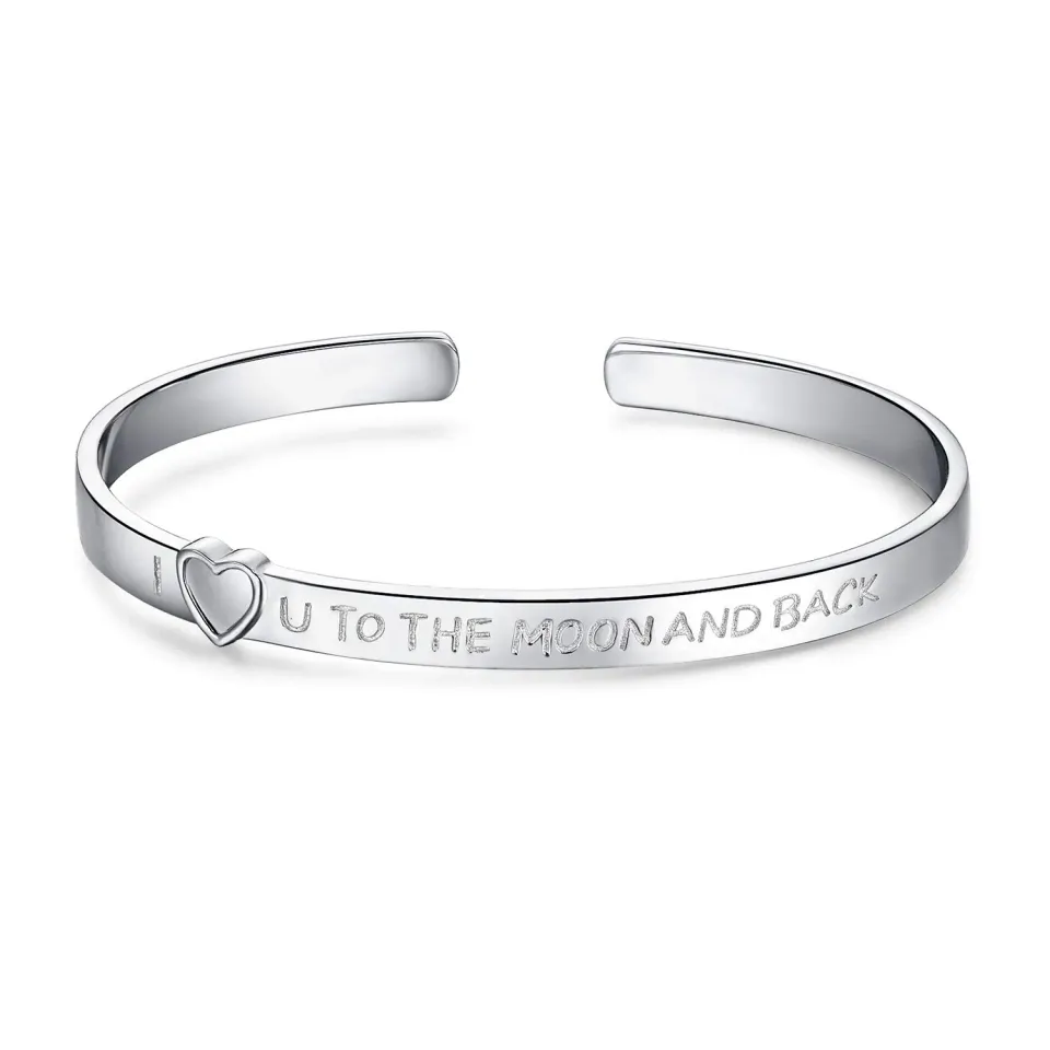 JewelryPalace I Love U To The Moon bracciale argento