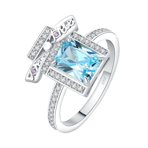 JewelryPalace Profumo 2.9ct Anello Argento Azzurro
