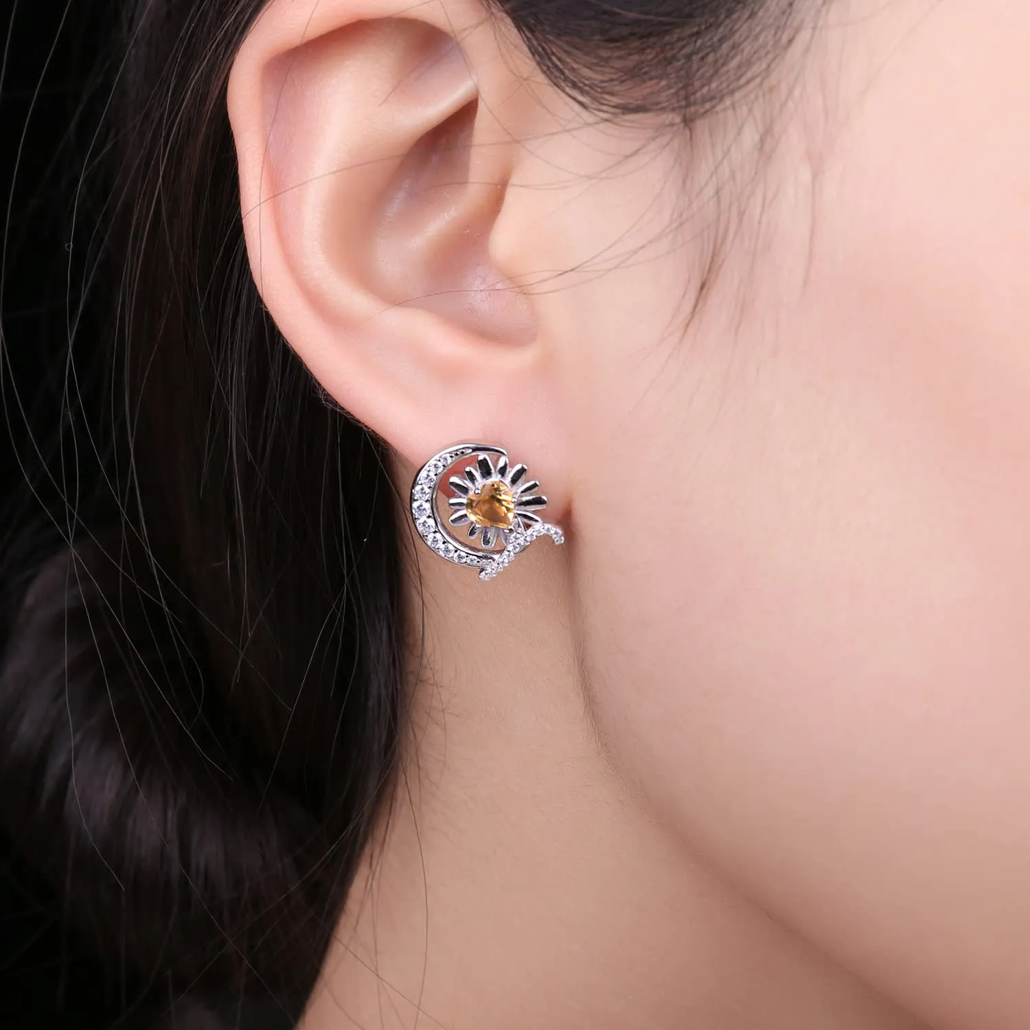 JewelryPalace Margherita orecchini argento 925 citrino lobo