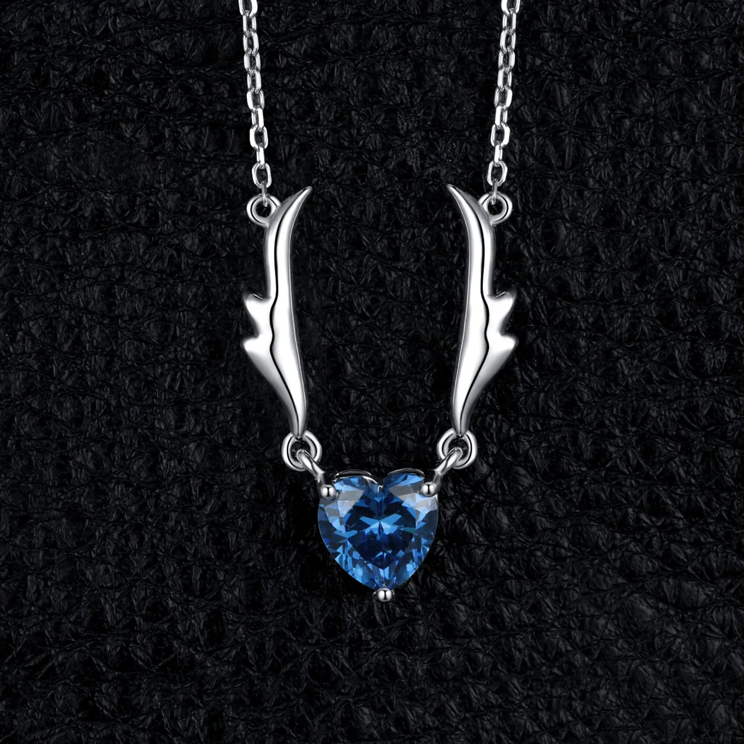 JewelryPalace Ali d'Angelo Cuore 1.5ct collana argento 45cm blu