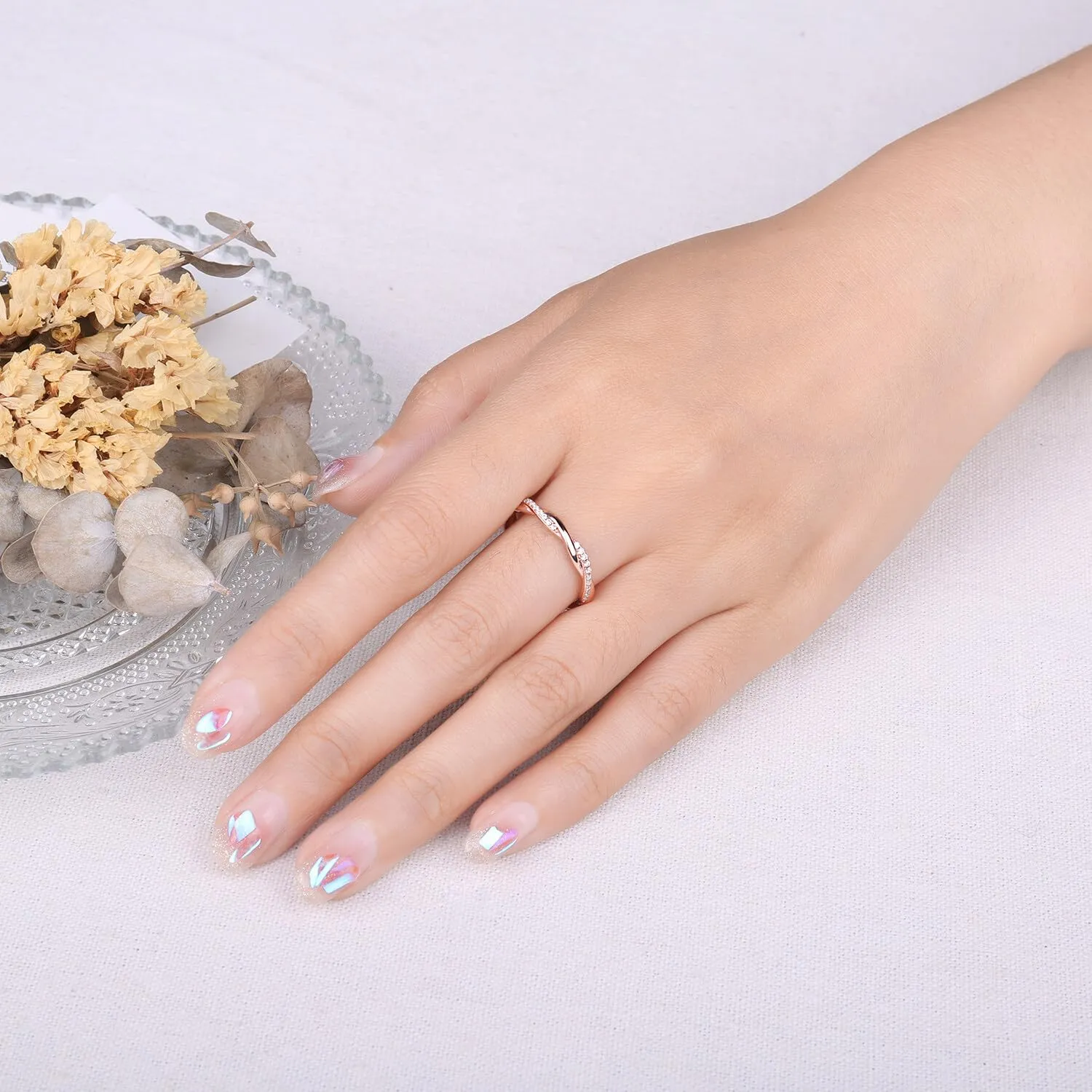 JewelryPalace Infinito Anello Argento 925 Moissanite