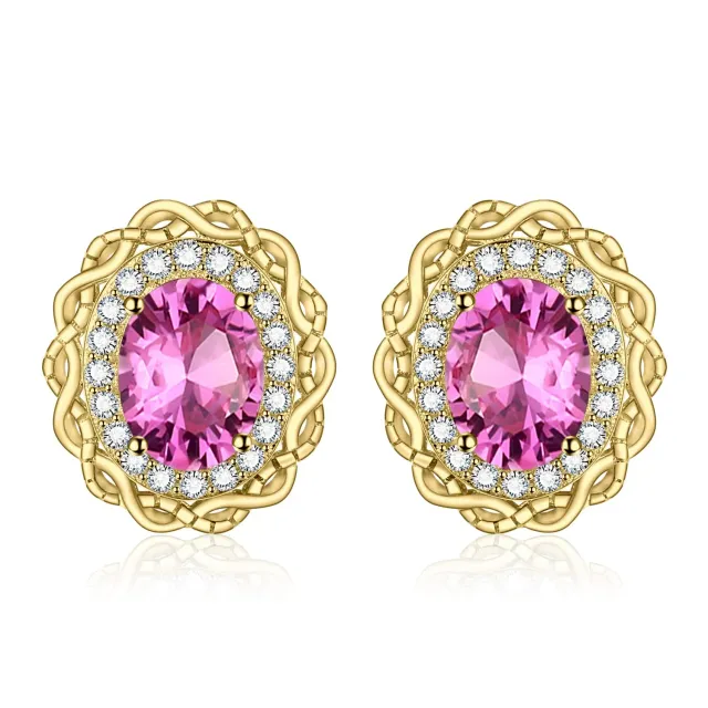 JewelryPalace Halo Rosa orecchini argento punto luce