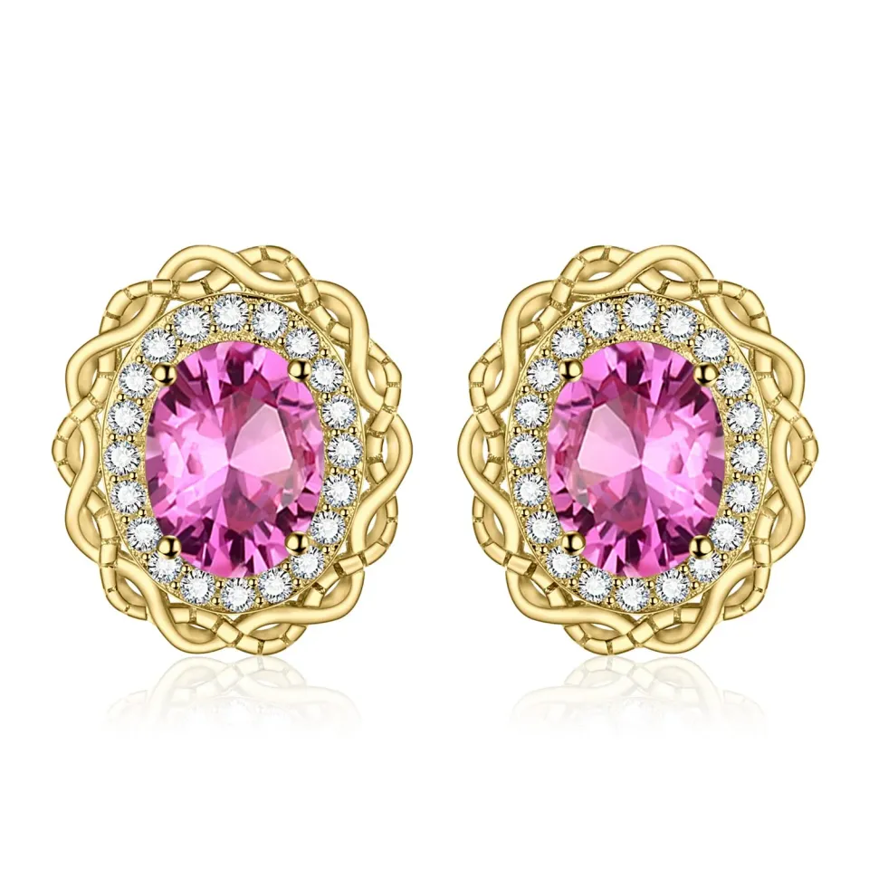 JewelryPalace Halo Rosa orecchini argento punto luce