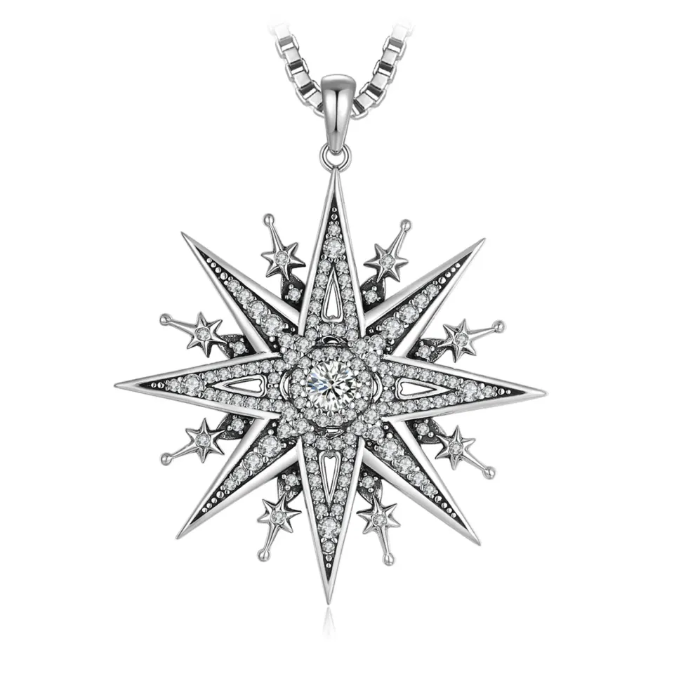 JewelryPalace Stella del Nord collana argento zirconia 45cm