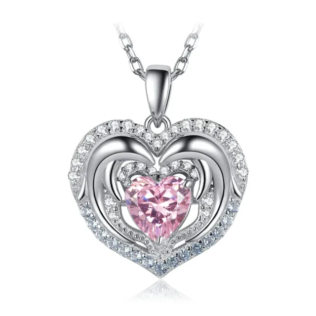 JewelryPalace Delfino 2ct Collana Argento Rosa 45cm