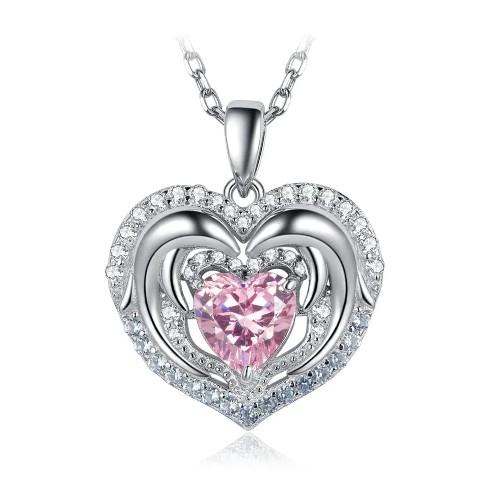 JewelryPalace Delfino 2ct Collana Argento Rosa 45cm