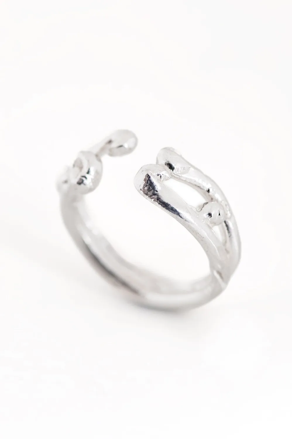 Flor Rubaja Middle Ring anello regolabile argento