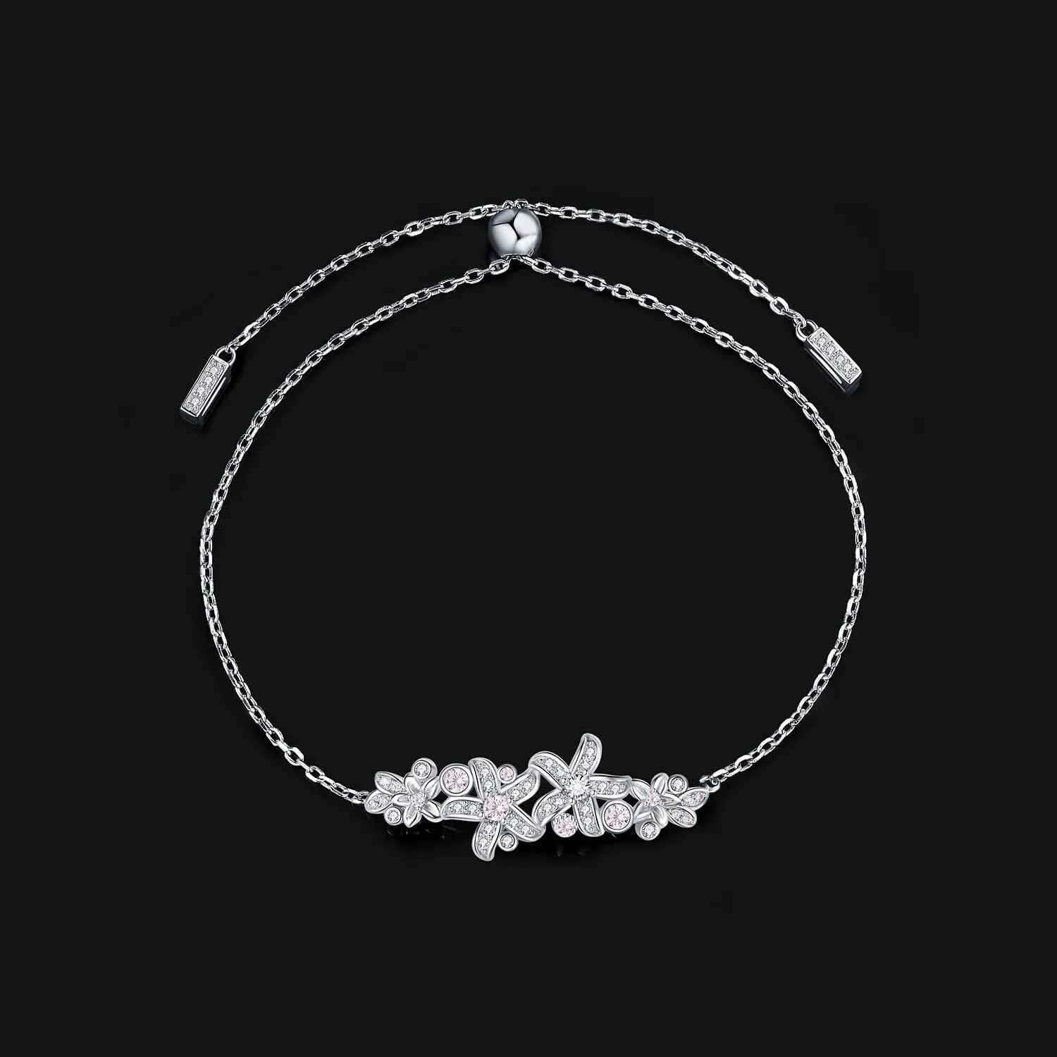 JewelryPalace Fiore Vintage 0.5ct bracciale argento zirconia rosa