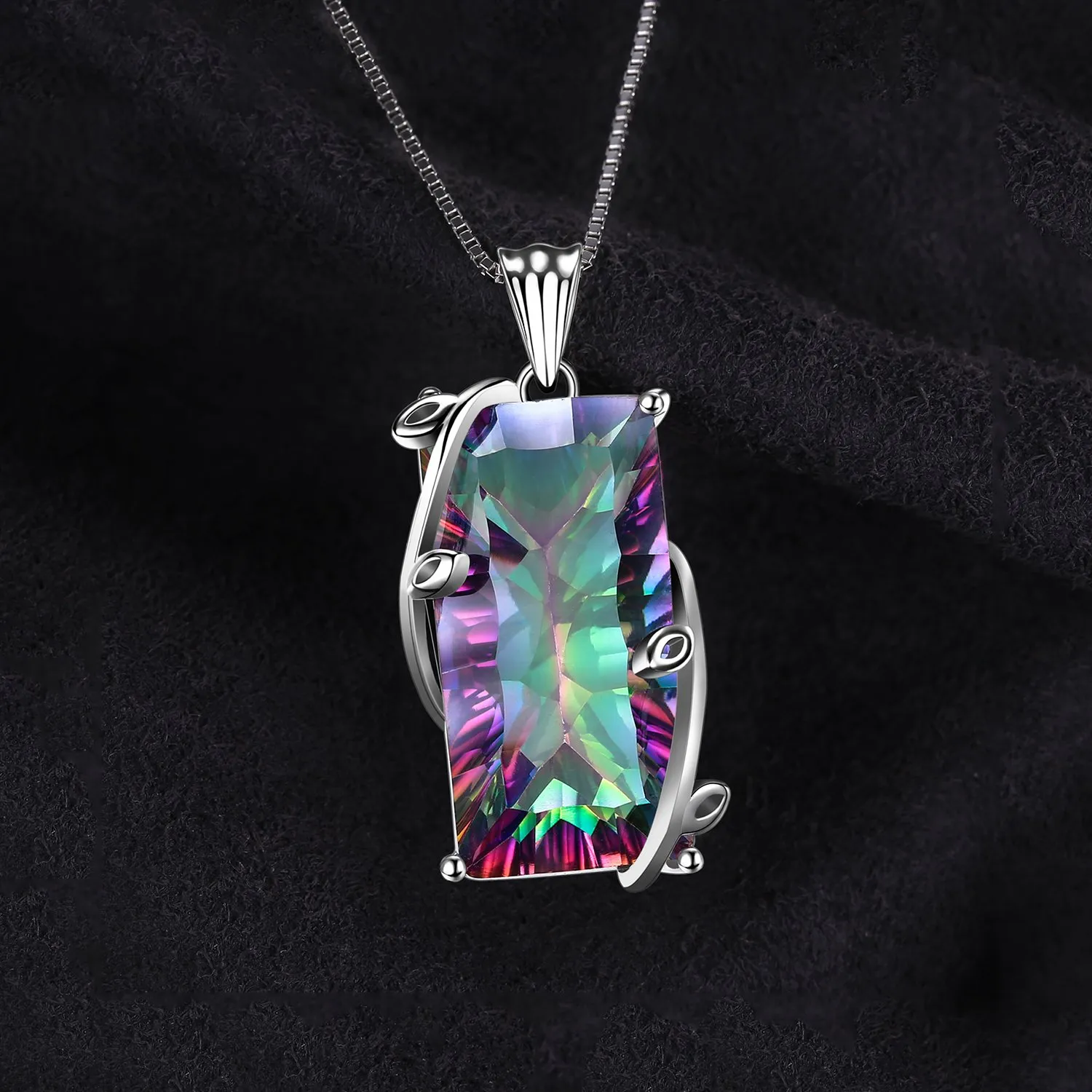 JewelryPalace 15,2ct Collana Quarzo Arcobaleno Argento 925