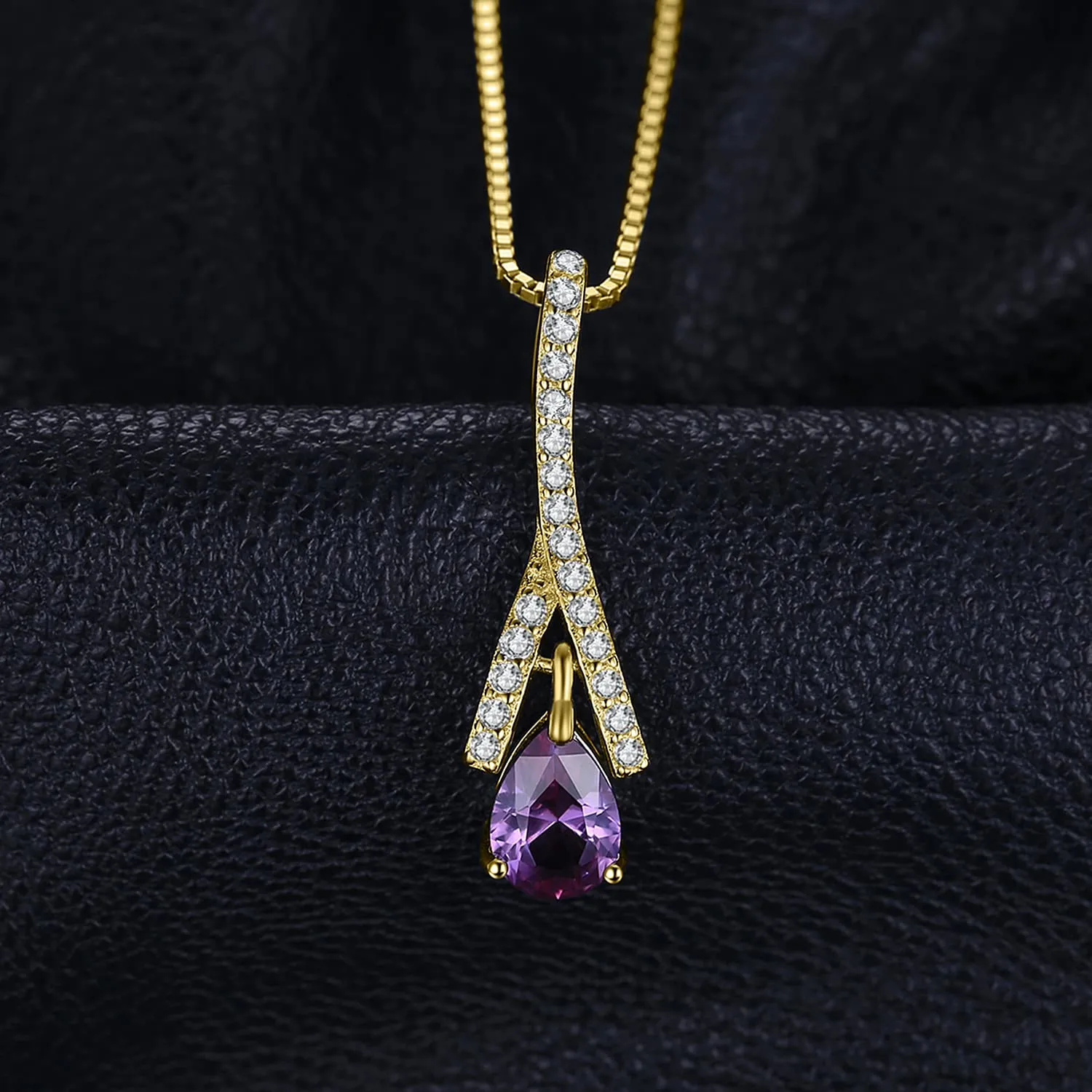 JewelryPalace Infinito Collana alessandrite viola oro giallo