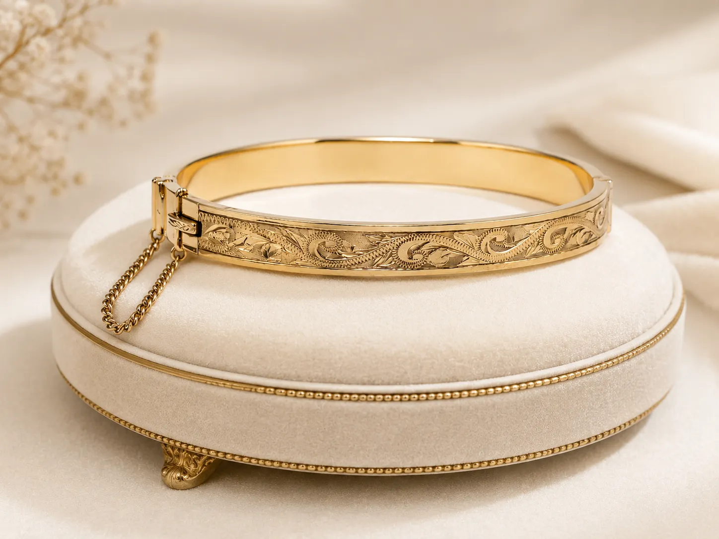 Victoria Jane bangle bracciale oro 9ct inciso second-hand