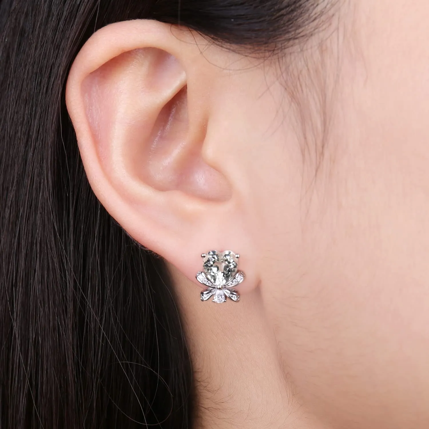 JewelryPalace Farfalla 2.8ct Orecchini Argento Verdi