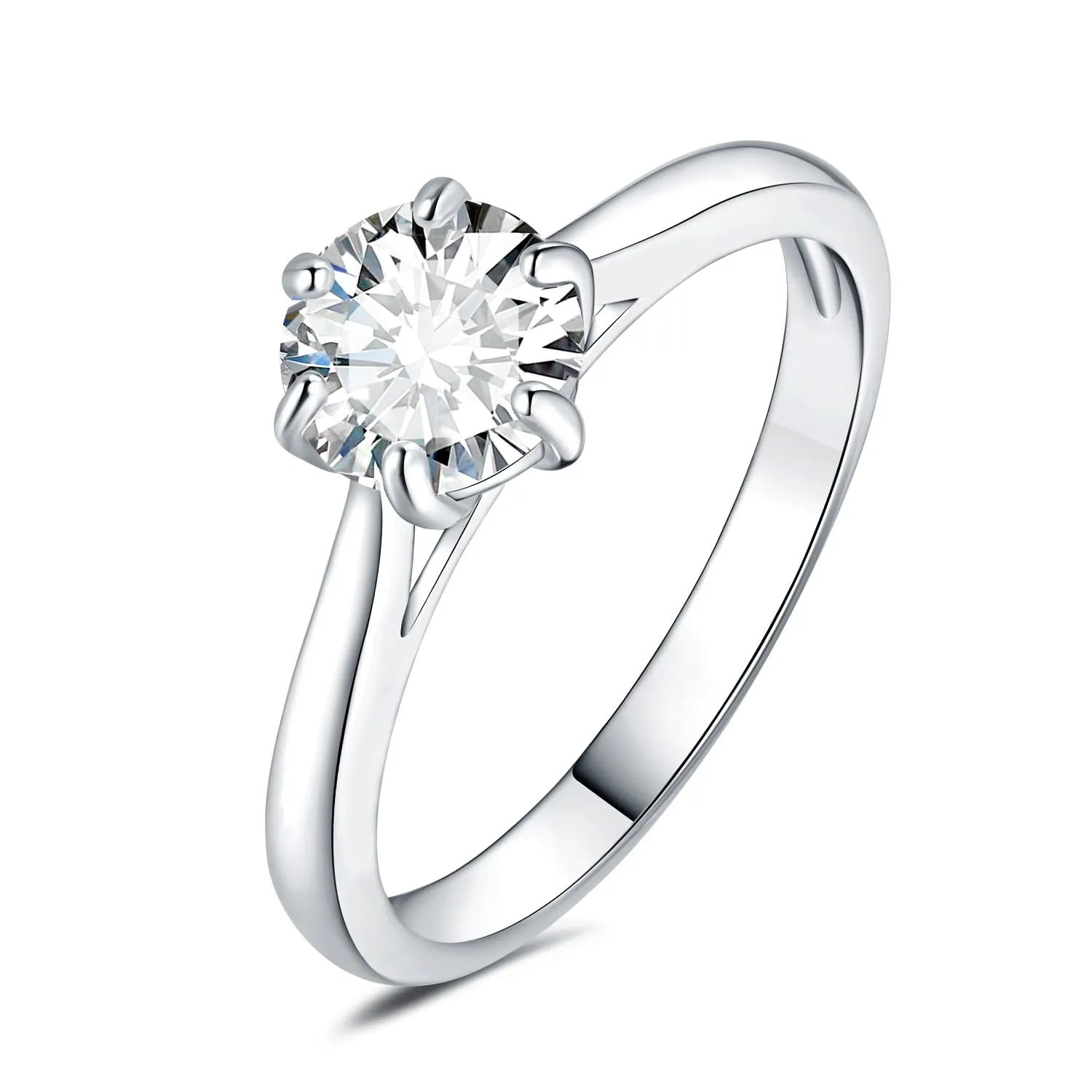 JewelryPalace Classico Solitario 1.0ct anello argento fidanzamento