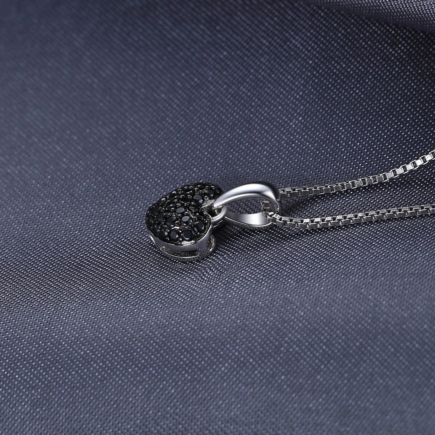 JewelryPalace Cuore 0.14ct Spinello Nero collana argento 925