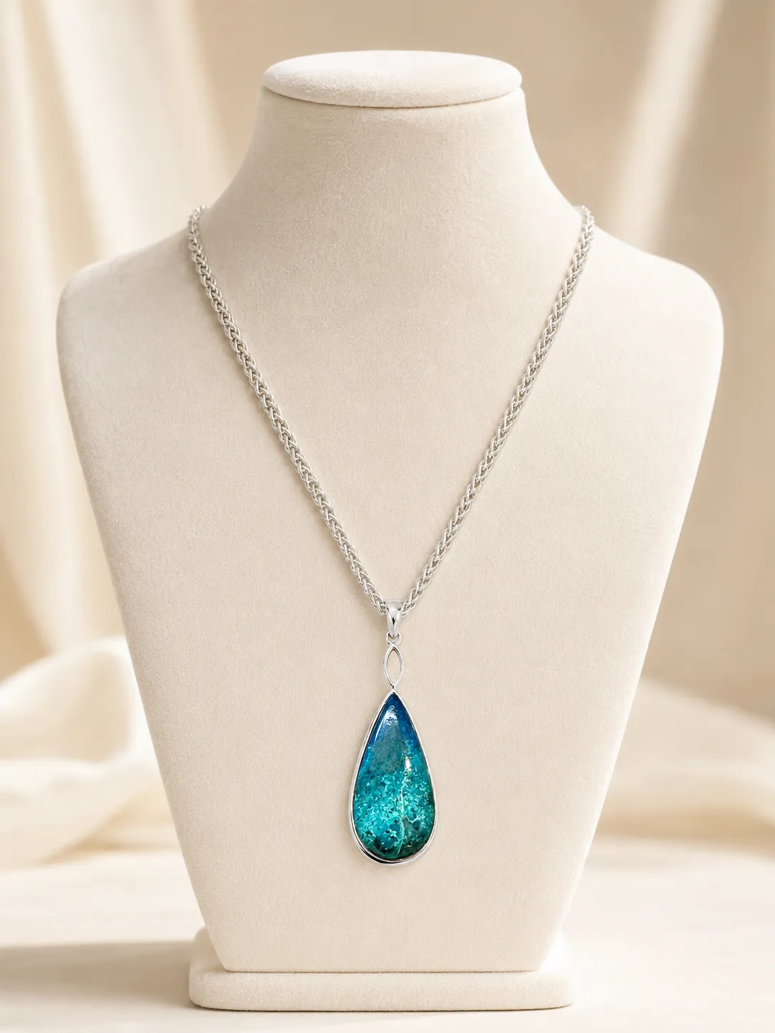 Victoria Jane Amazonite Ocean Drop pendente argento goccia
