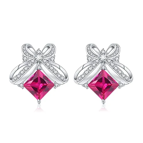 JewelryPalace Farfalla 3.1ct orecchini bottone zaffiro rosa