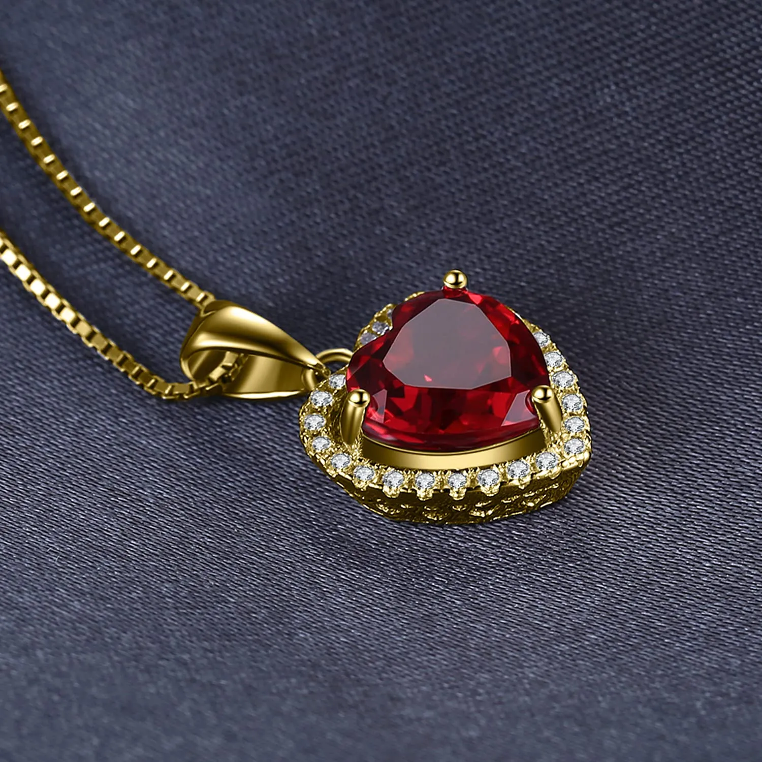 JewelryPalace Cuore 4ct Rubino collana oro 45cm rosso
