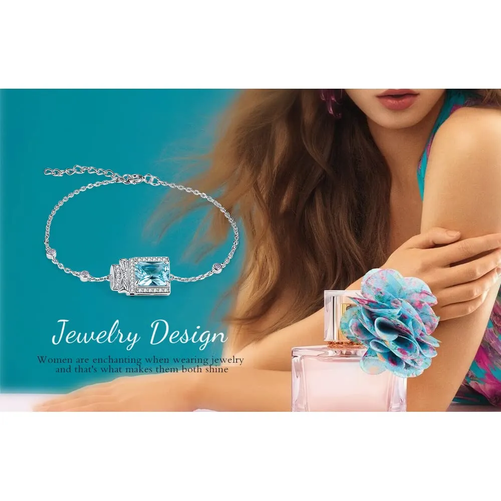 JewelryPalace Profumo 3.9ct Bracciale Argento 925 Blu