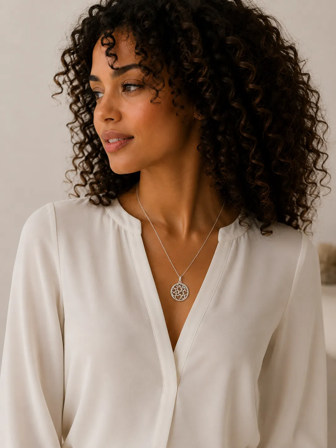 Victoria Jane Open Heart collana argento cuore traforato