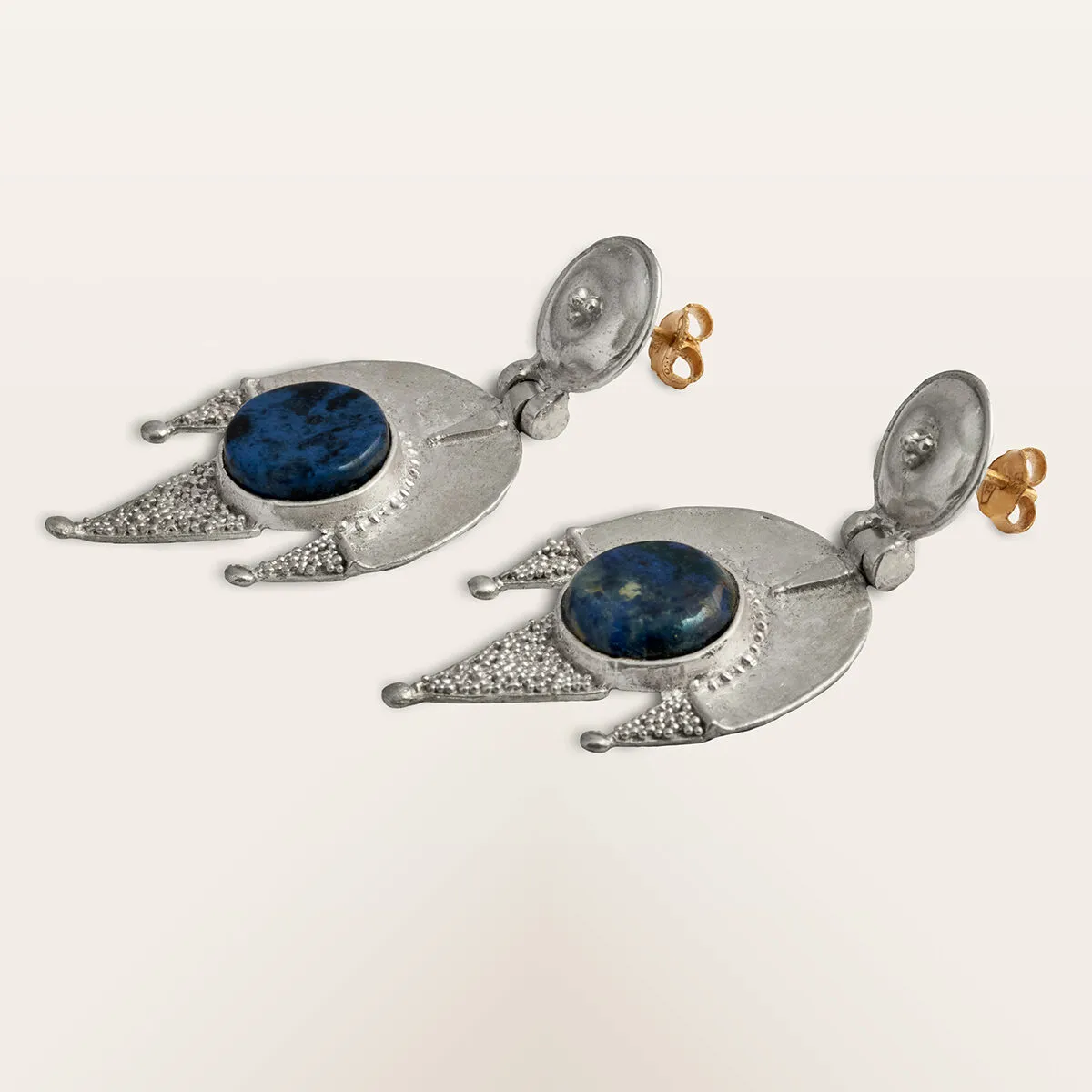 Alfredo Correnti Gea Sodalite orecchini pietra blu