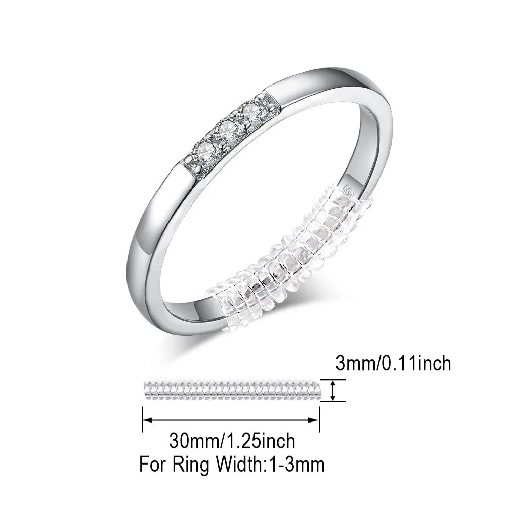 JewelryPalace Trilogy Anello Argento 925 Zirconi Bianchi