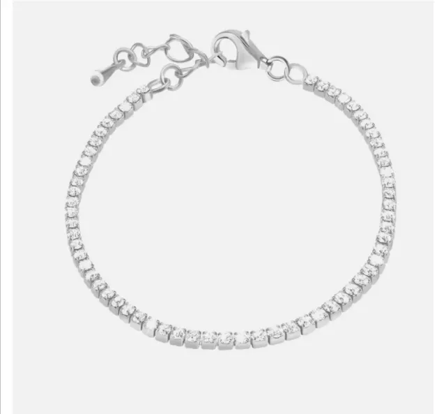 Gioielli Celiento Tennis bracciale argento 925 regolabile