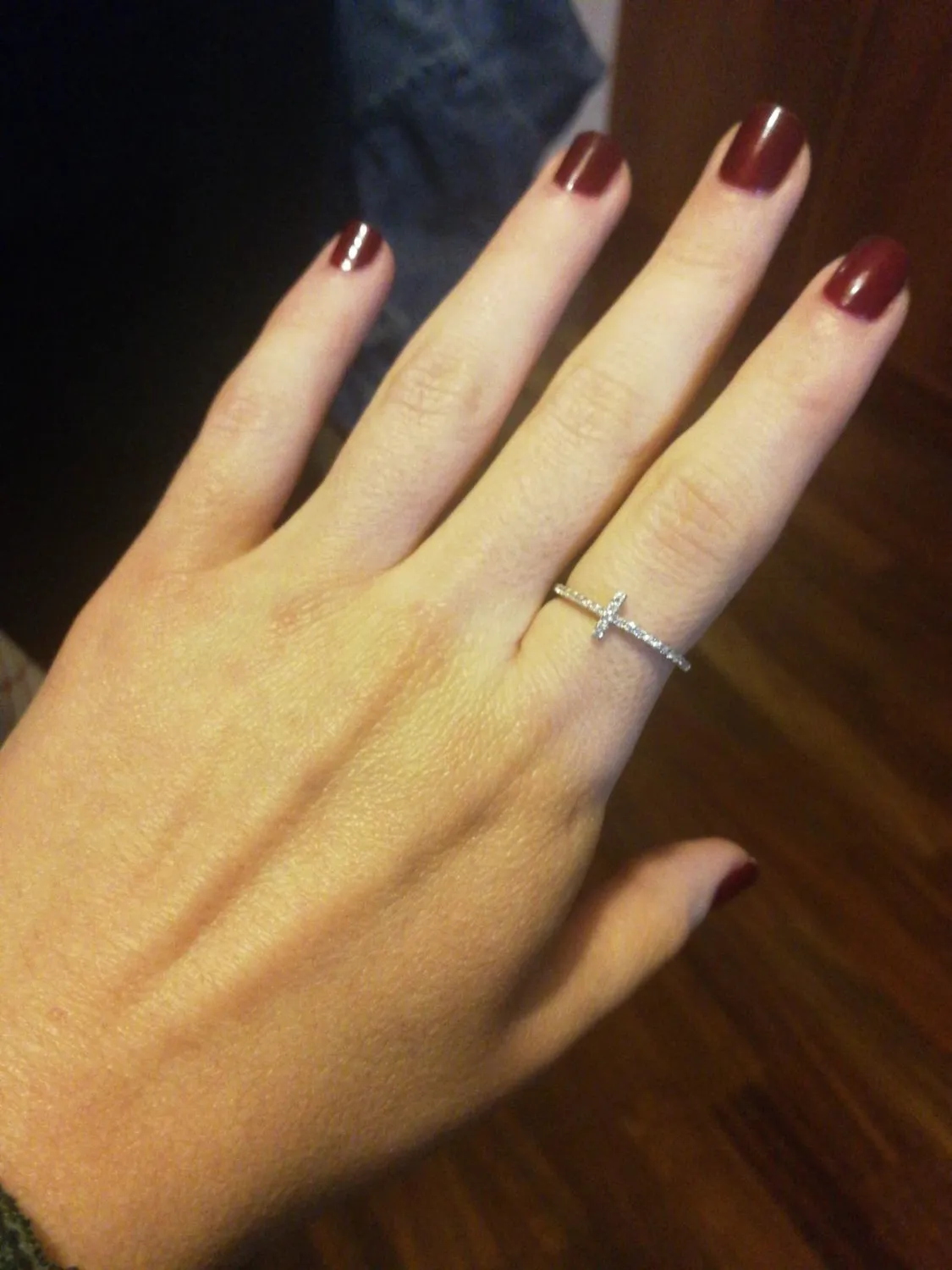 JewelryPalace Eterno Amore Croce Anello Argento 925 sobrio