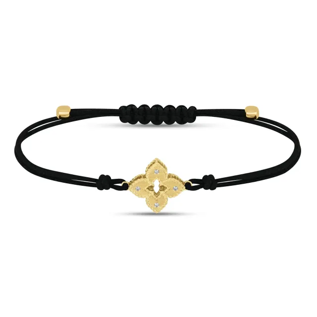 Roberto Coin Venetian Princess bracciale oro diamanti cordino