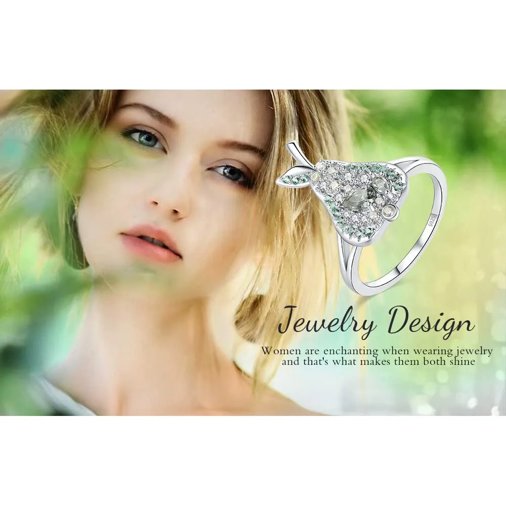 JewelryPalace Pera anello 1.1ct spinello verde goccia