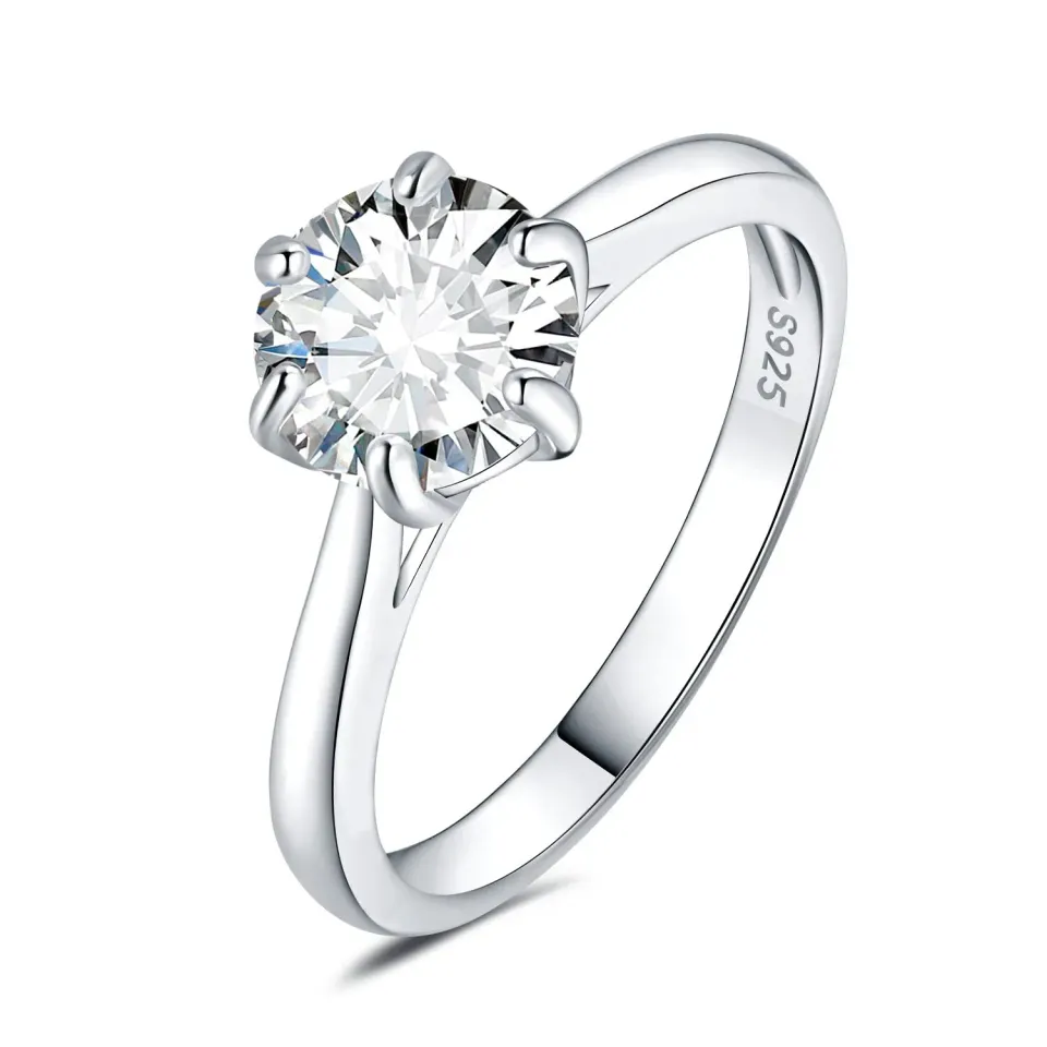 JewelryPalace Classico Solitario 1.0ct anello argento fidanzamento