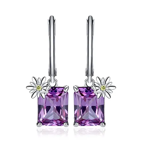 JewelryPalace Margherita orecchini pendenti alessandrite viola