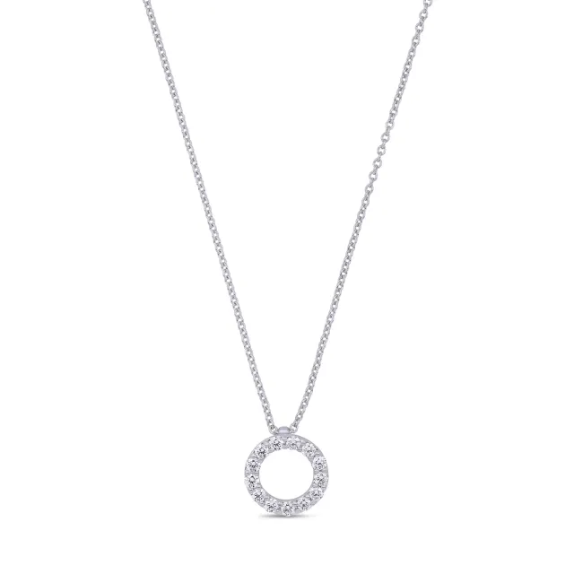 Roberto Coin Tiny Treasure Cerchio collana oro bianco diamanti