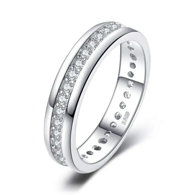JewelryPalace Canale Set anello eternità argento zirconi