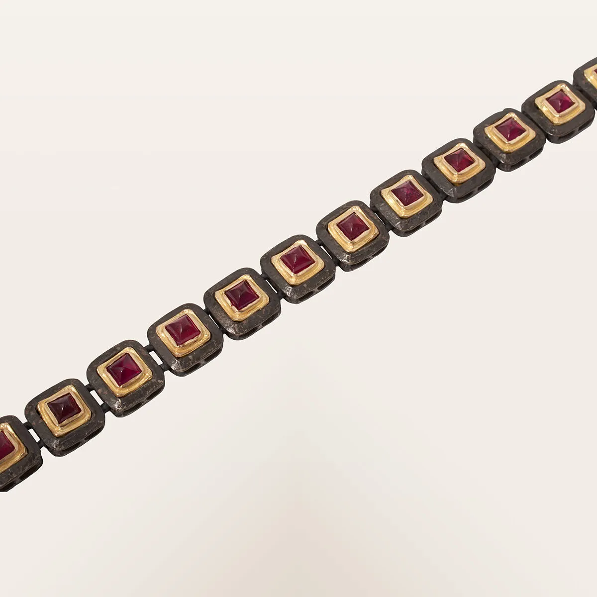 Alfredo Correnti A&C Bracciale Rubini Double Face Quadrato