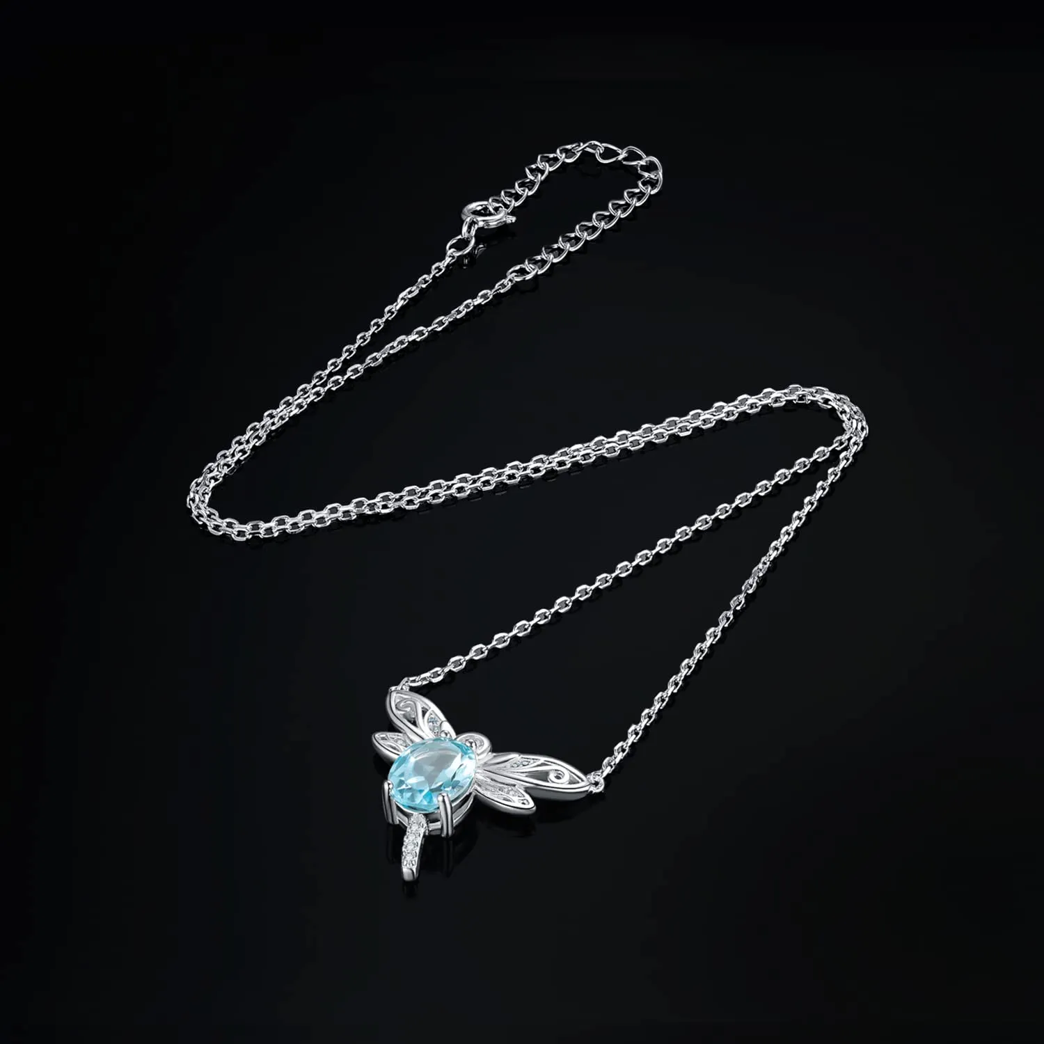 JewelryPalace Libellula 2.4ct collana topazio argento