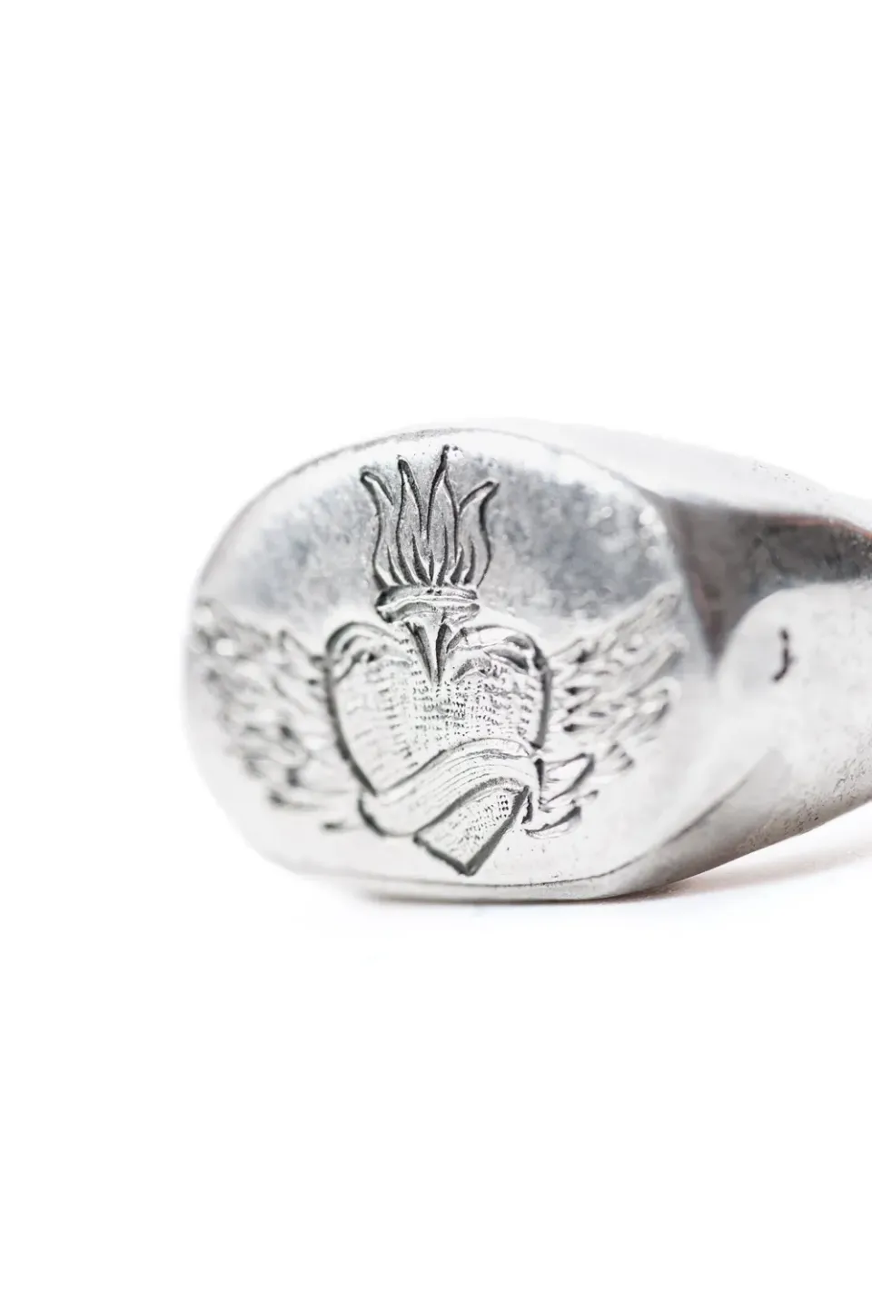 Flor Rubaja Jewelry Cuore anello sigillo argento 925